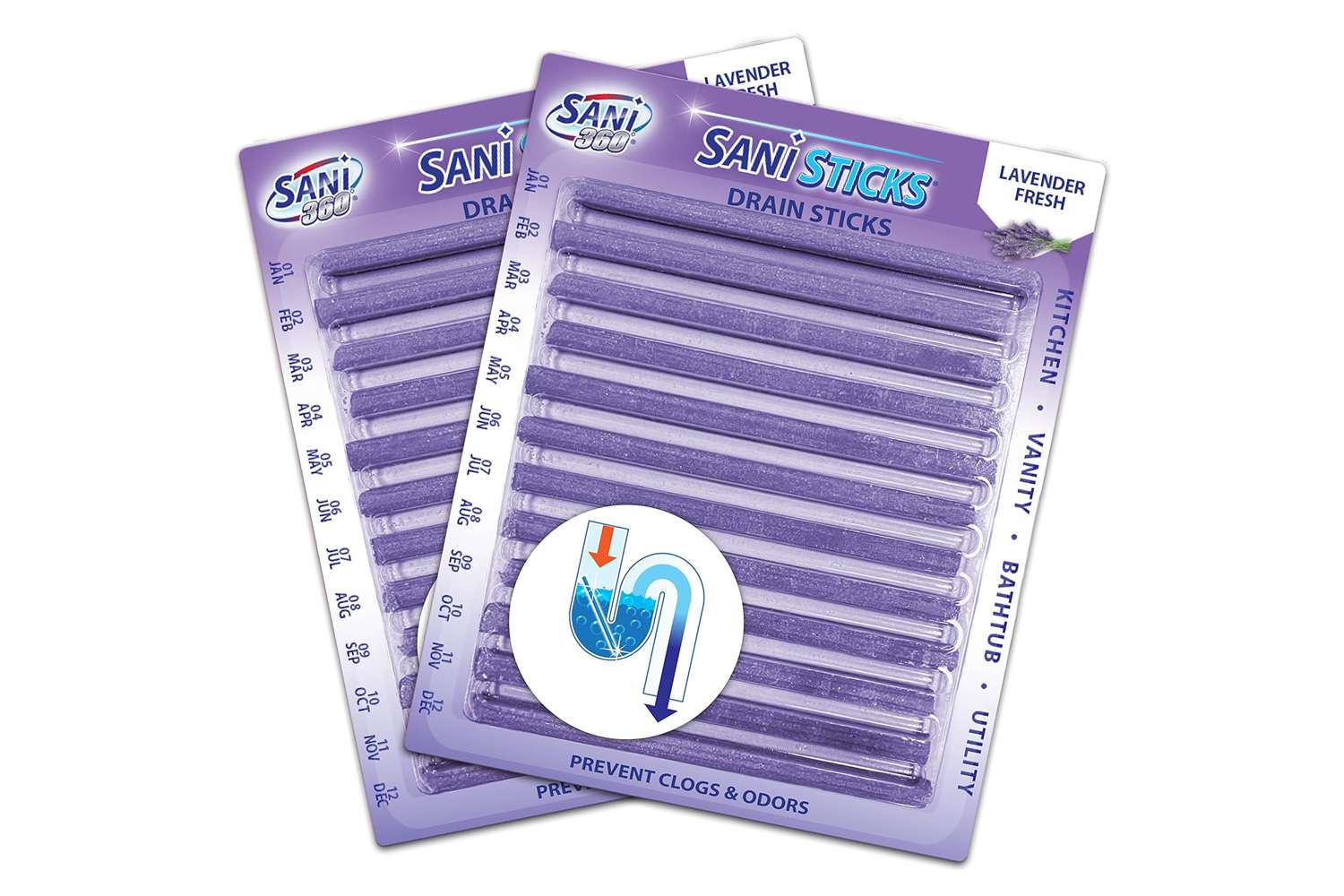 SANI 360&deg; Sani Sticks Drain Cleaner and Deodorizer