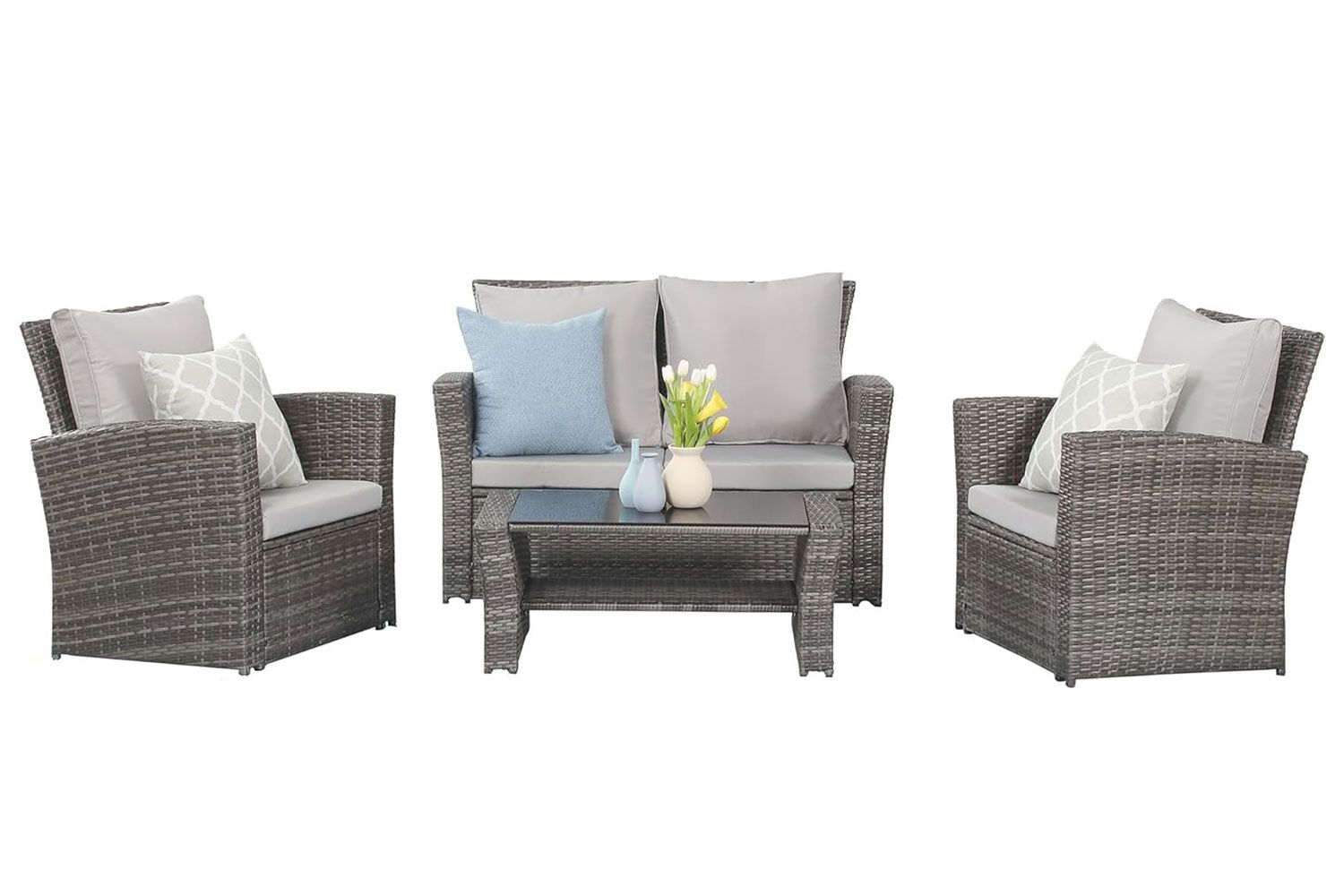 Amazon Wisteria Lane 4 Piece Outdoor Patio Furniture Sets