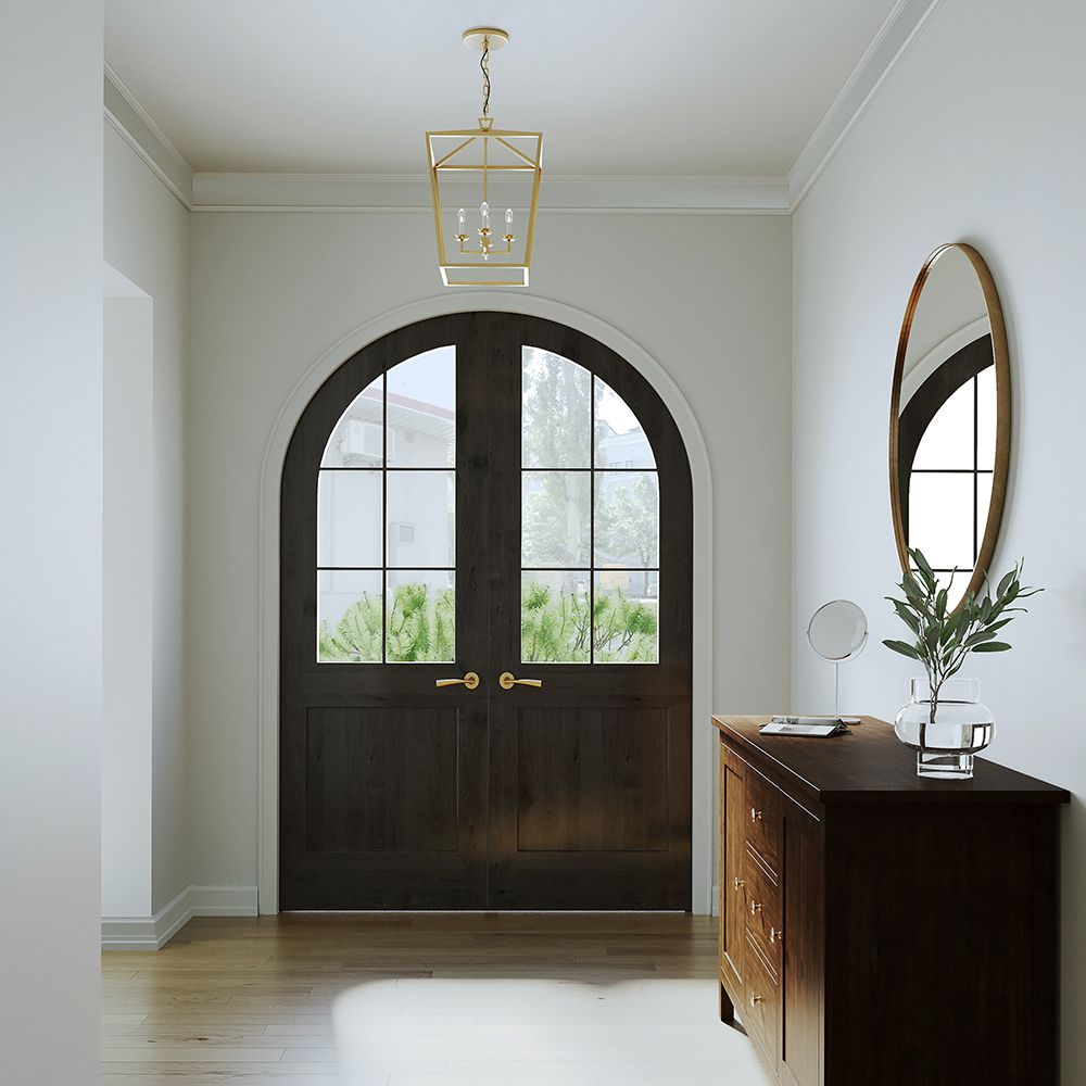 elegant lighting in entryway