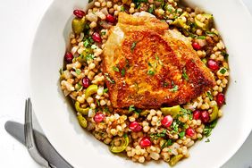 Chicken Thighs with Couscous and Olives