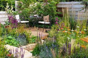 Relaxation area in a garden