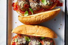 Eggplant-Mushroom Meatball Sub