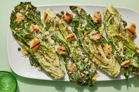 Grilled Romaine Salad with Avocado Dressing