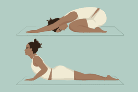 Daily Stretching Routine: child's pose to cobra pose stretch