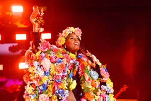 WEST HOLLYWOOD, CALIFORNIA - JUNE 01: Janelle Monáe performs at OUTLOUD Music Festival at 2024 WeHo Pride on June 01, 2024 in West Hollywood, California. (Photo by Sarah Morris/WireImage)