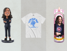 From Prayer Candles to ‘Coconut’ Tees, Fan-Made Kamala 2024 Merch Has Hit the Internet