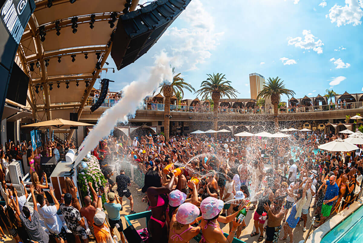 People Having Fun at Pool Party at Resort World Las Vegas