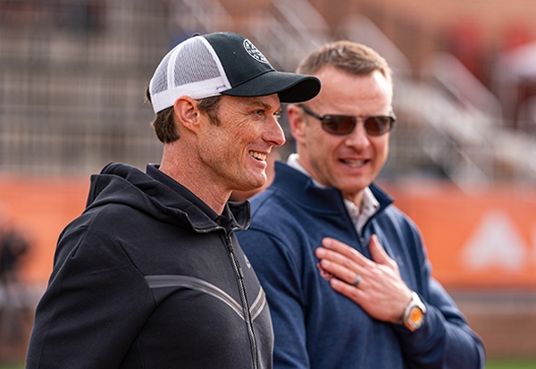 photo of two Senior Bowl officials