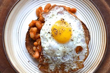 Quick Morning Beans and Fried Eggs