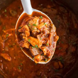 This hearty Instant Pot Chicken Cacciatore Recipe is perfect for an easy weeknight dinner. Packed with flavor from tomato based sauce, mushrooms, chicken, and herbs!