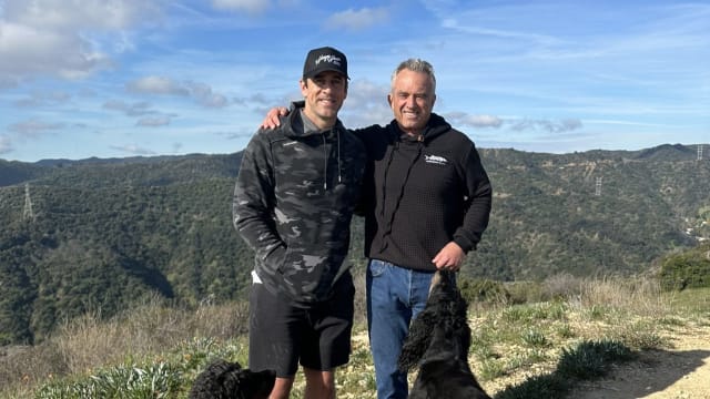 Aaron Rodgers and Robert F. Kennedy Jr.