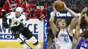 Mavs Icon Dirk Nowitzki Now Shares Statue with Mike Modano at American Airlines Center