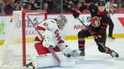 Hurricanes Goalie Pulls Off Diving Poke Check That Left His Opponent Wanting to Fight