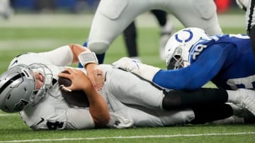 Raiders' Playoff Hopes Die in Indy, 23-20