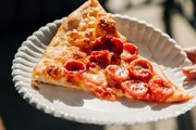 An up-close shot of Denino's pepperoni pizza. According to co-owner Gregory Leone, the team tested several kinds of pepperoni before settling on a special kind. Denino's has opened a location in Thousand Oaks, California. (Courtesy of Megan Lovallo) (Courtesy of Megan Lovallo)