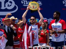 Patrick Bertoletti Wins Nathan’s Annual Hot Dog Eating Contest