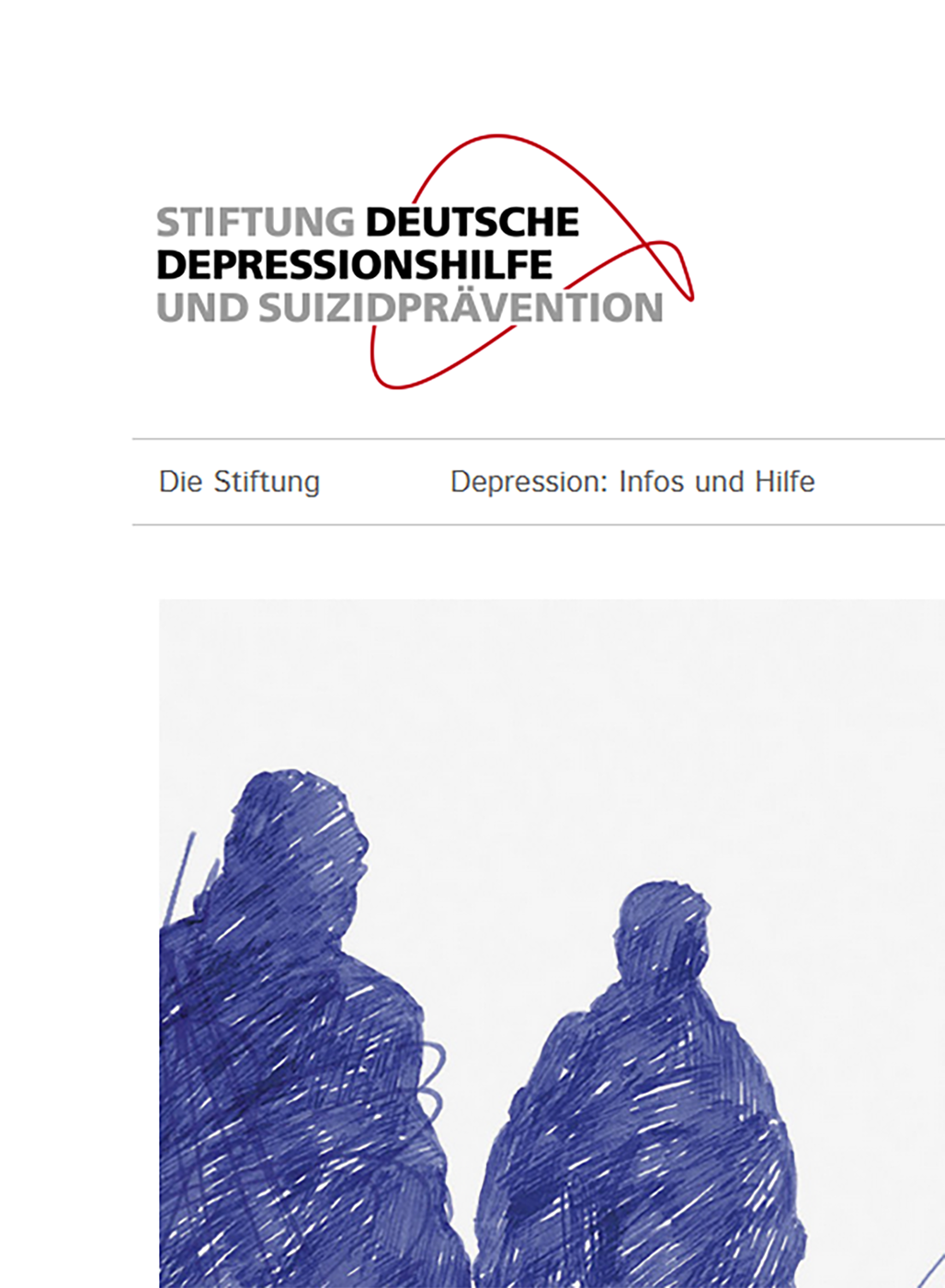 Bildausschnitt der Internetseite der Depressionshilfe