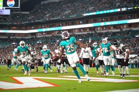 Dolphins rookie running back Jaylen Wright had a productive night in his preseason debut, and he led a strong showing by Miami's 2024 rookie draft class. (Jim Rassol/Contributor)