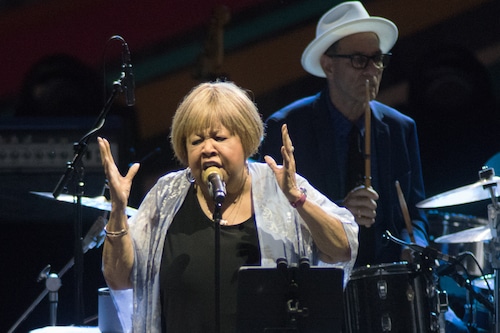 Mavis Staples performs at the Marvin Sands Constellation Brands Arena (CMAC) 
Canandaigua, N.Y. on July 5, 2024. (Warren Linhart)