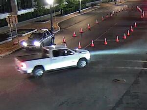 Do you recognize this truck that wiped out Paige’s Butterfly Run’s finish line? (photo)