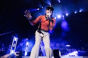 Matt Shultz of Cage The Elephant performs during the Bonnaroo Music & Arts Festival on Saturday, June 15, 2024, in Manchester, Tenn.