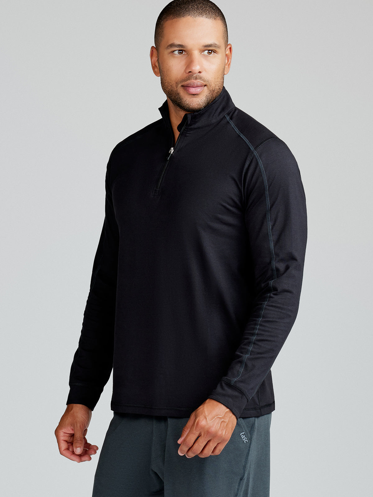 Carrollton 1/4 Zip - tasc Performance (Black/Gunmetal)