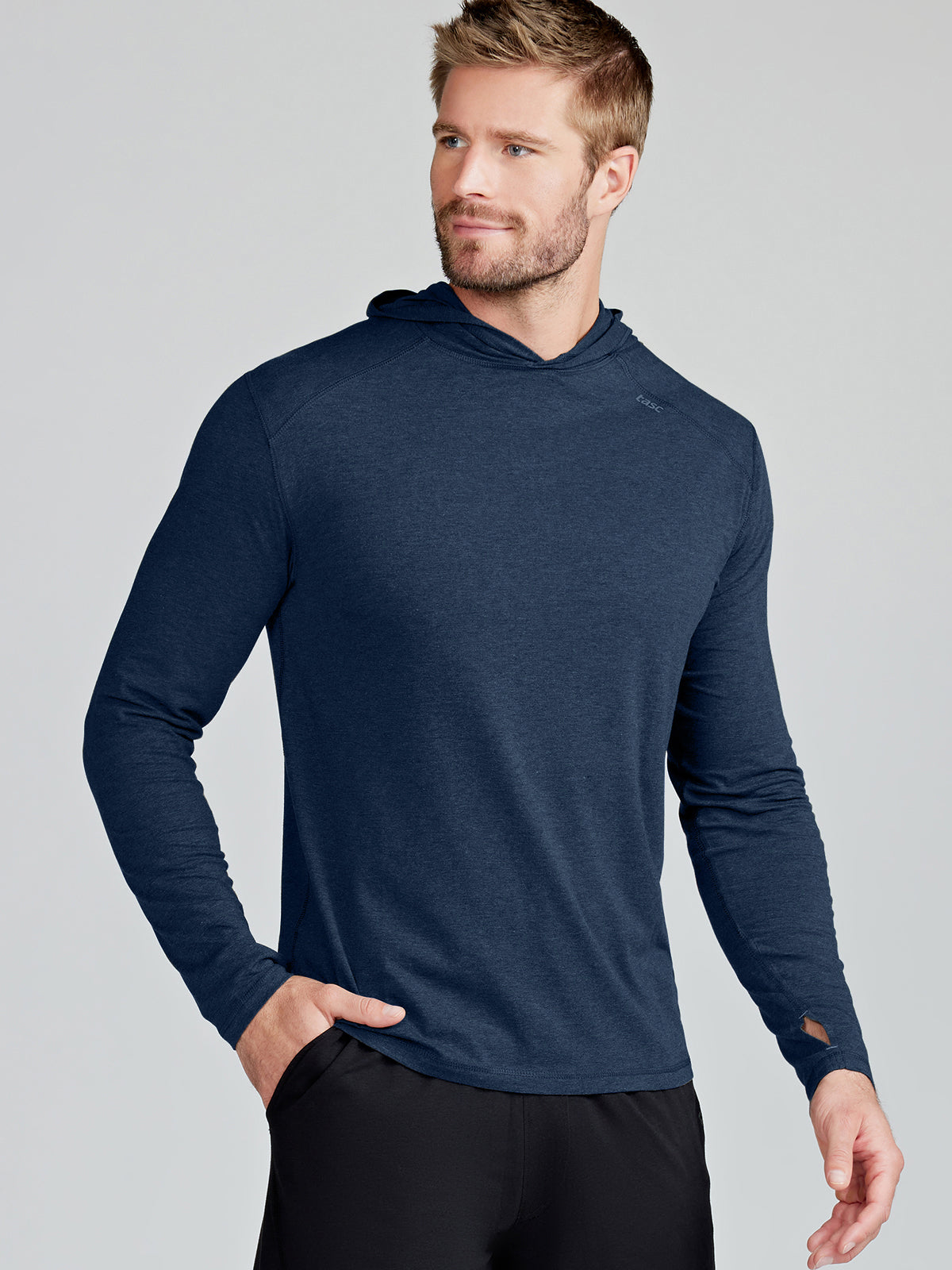 Carrollton LS Hood - tasc Performance (ClassicNavyHeather)