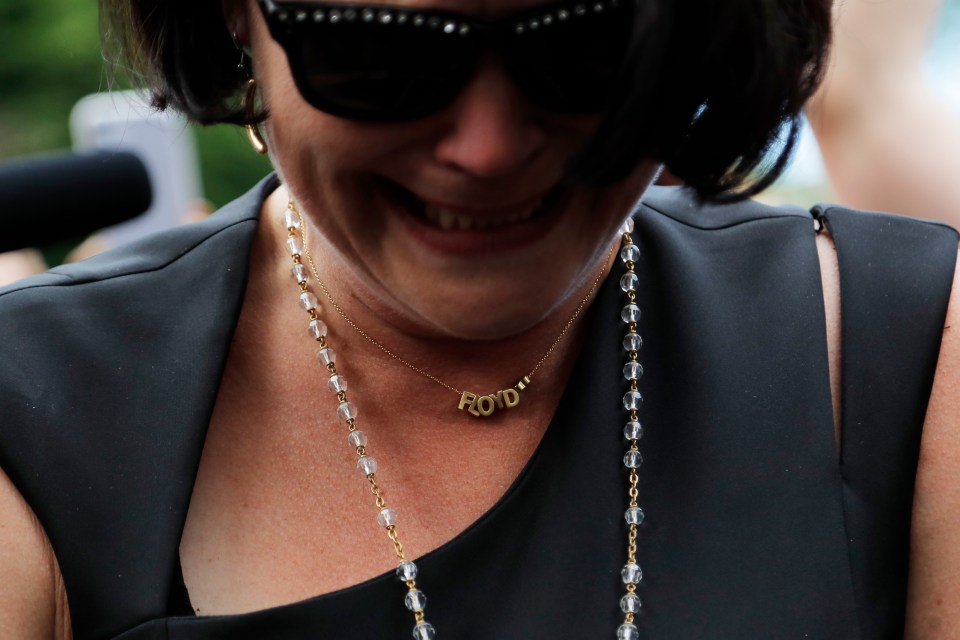  George Floyd's devastated partner Courteney Ross after a memorial service for Floyd at North Central University on Thursday