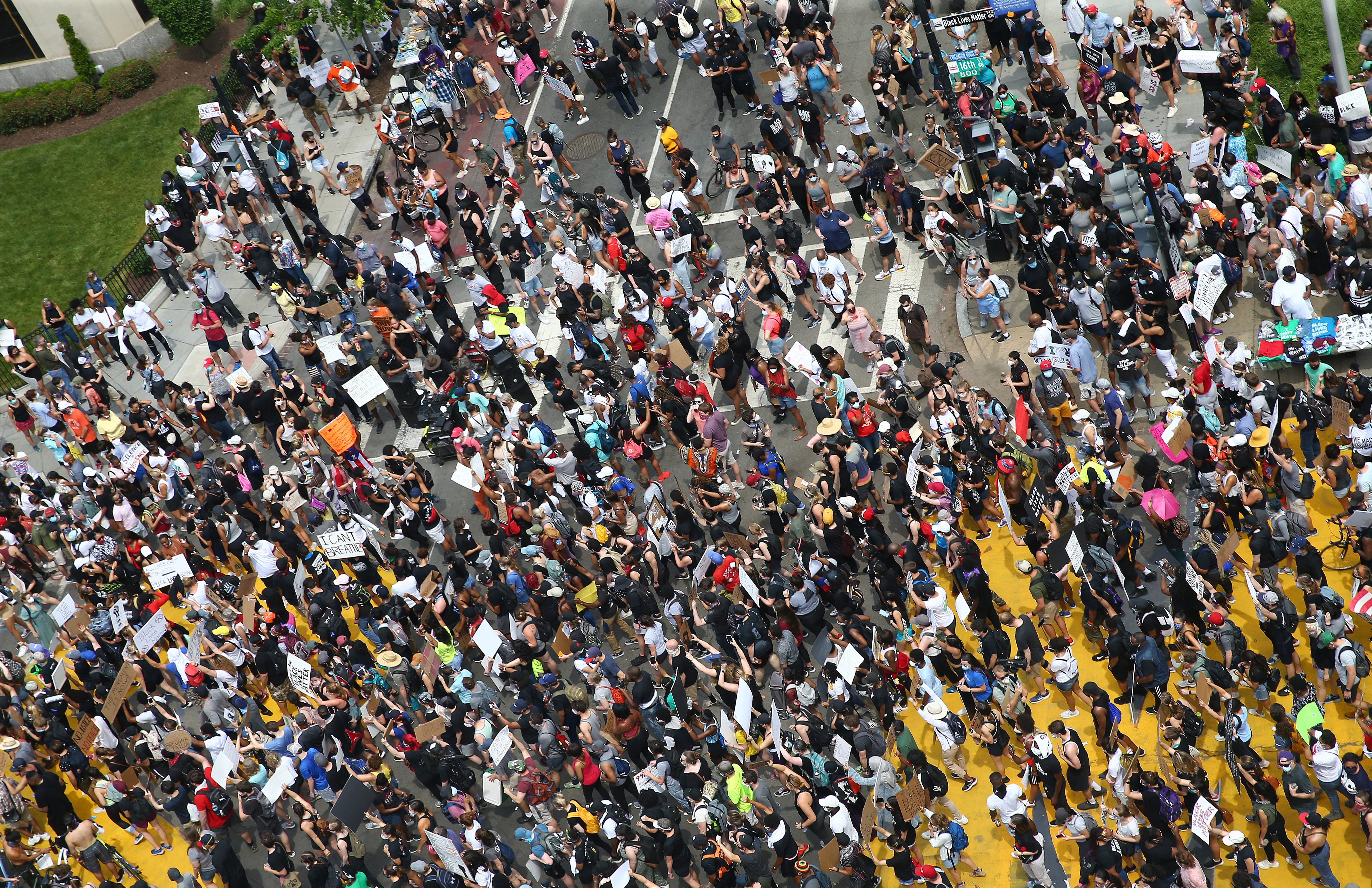  Tens of thousands of activists took to the streets of Washington DC this morning