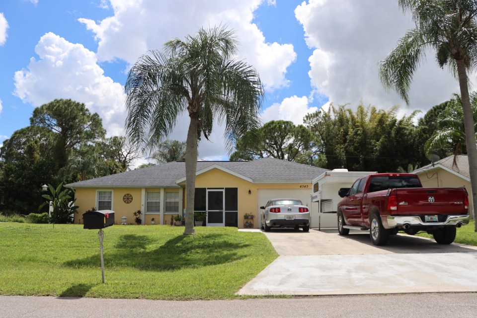 The Florida home Brian and Gabby shared with his parents