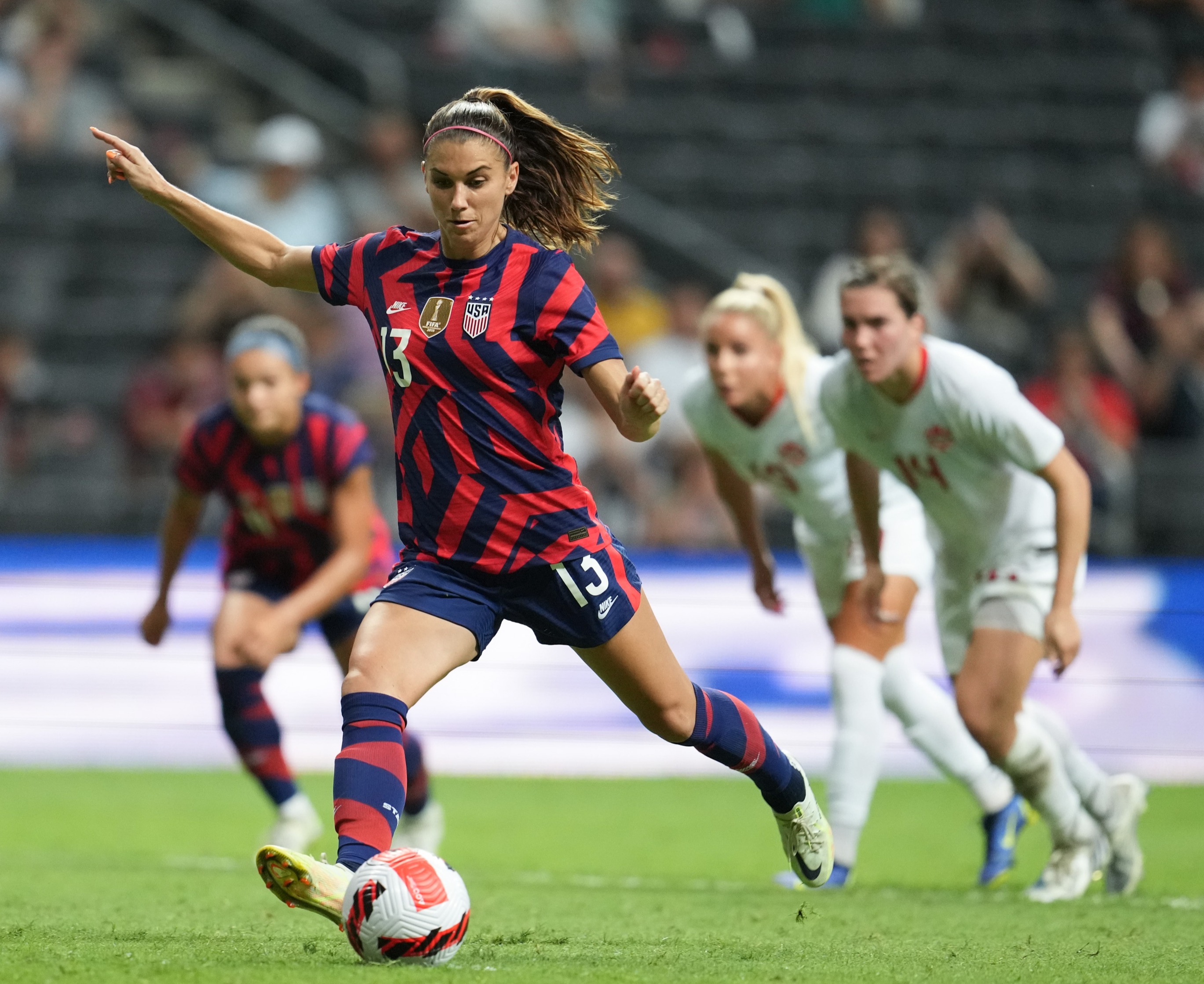 Alex Morgan scored from the spot in the 78th minute