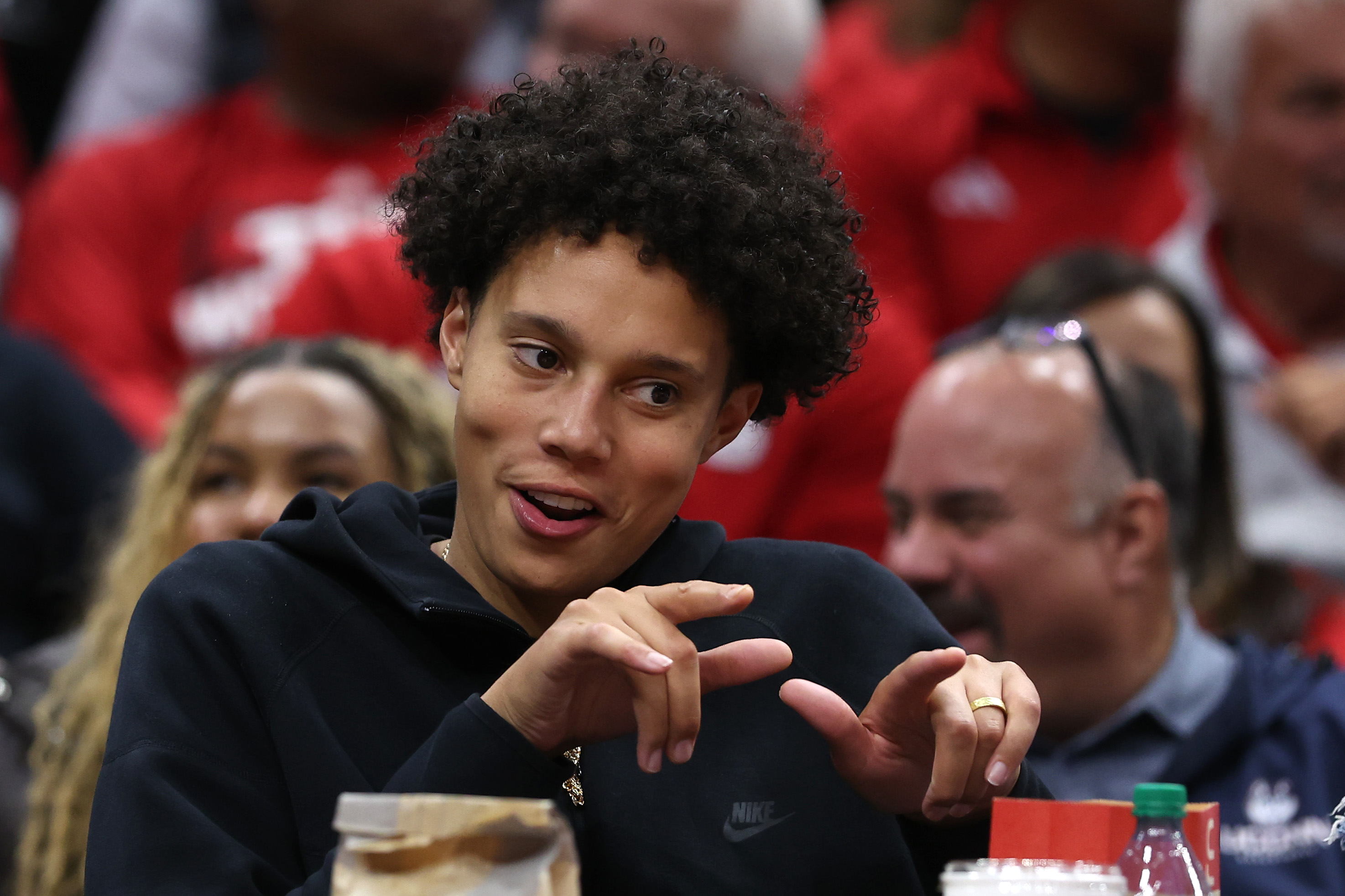 Brittney Griner during the NCAA Women’s Basketball Tournament Final Four semifinal game on April 5, 2024, in Cleveland, Ohio