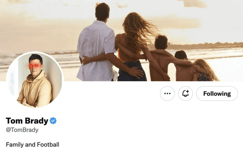 Tom Brady's old Twitter profile featured Gisele and his kids