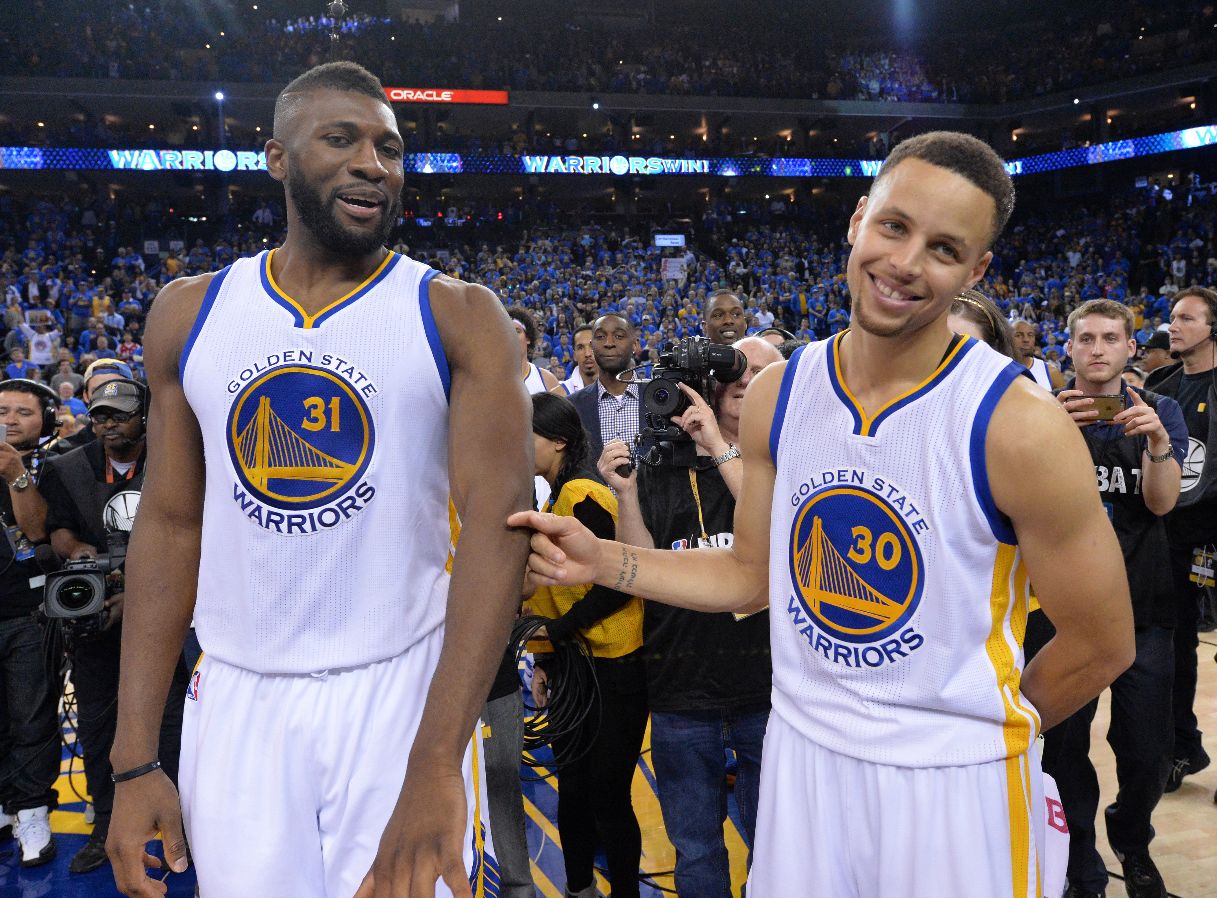 Festus Ezeli won the NBA title with Steph Curry and the Golden State Warriors