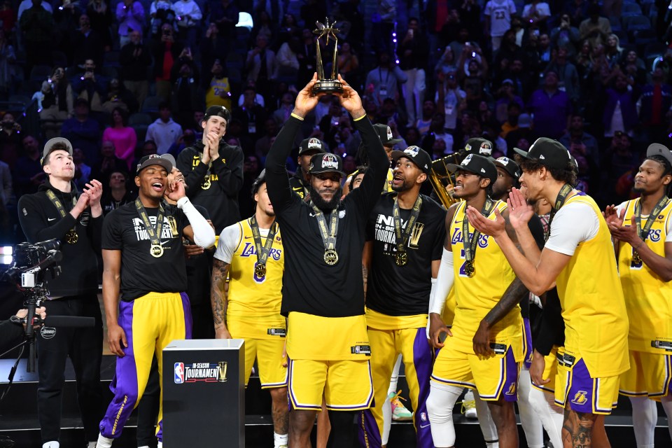 James (C) and the Lakers recently won the inaugural NBA In-Season Tournament