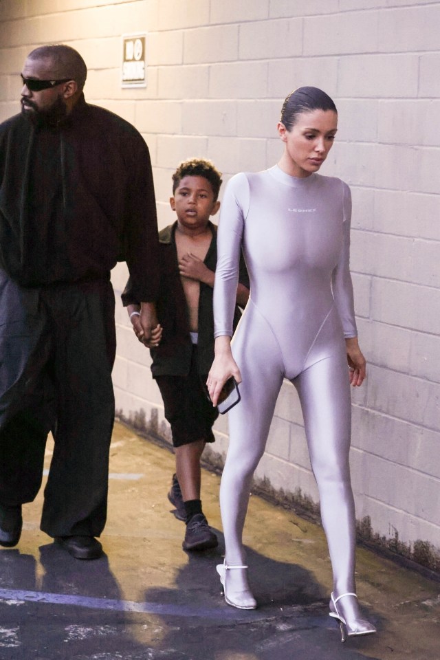 Kanye West with Bianca and his son Saint