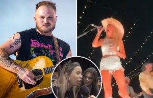 Zach Bryan bashed for 'being in poor taste' as he brings Hawk Tuah girl on stage