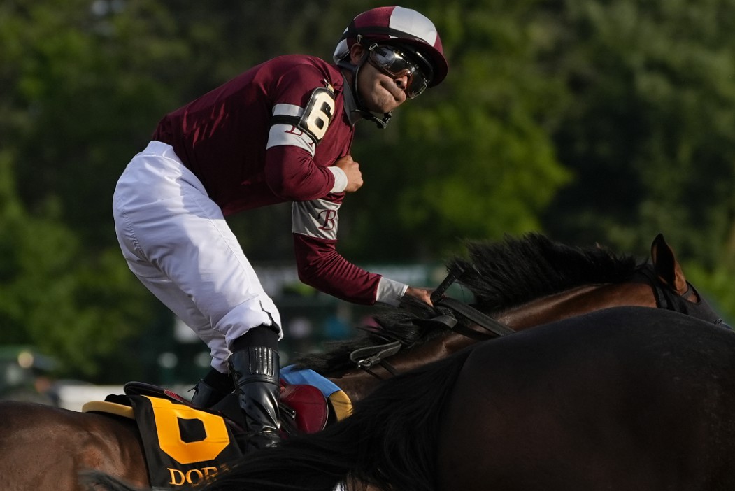 Luis Saez on Dornoch won the 2024 Belmont Stakes