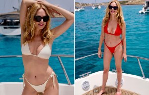 Heather Graham, 54, wears tiny bikini on yacht as fans say she's 'on fire'