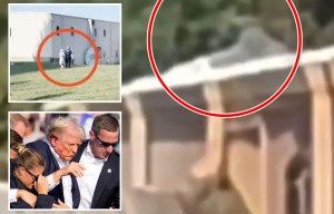 Moment witness alerts cops to Trump shooter ‘bear climbing’ on roof