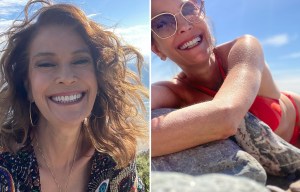 Teri Hatcher, 59, wears tiny red bikini during 'first true vacation in years'