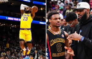 LeBron James agrees $104m LA Lakers deal and hints at playing with another son