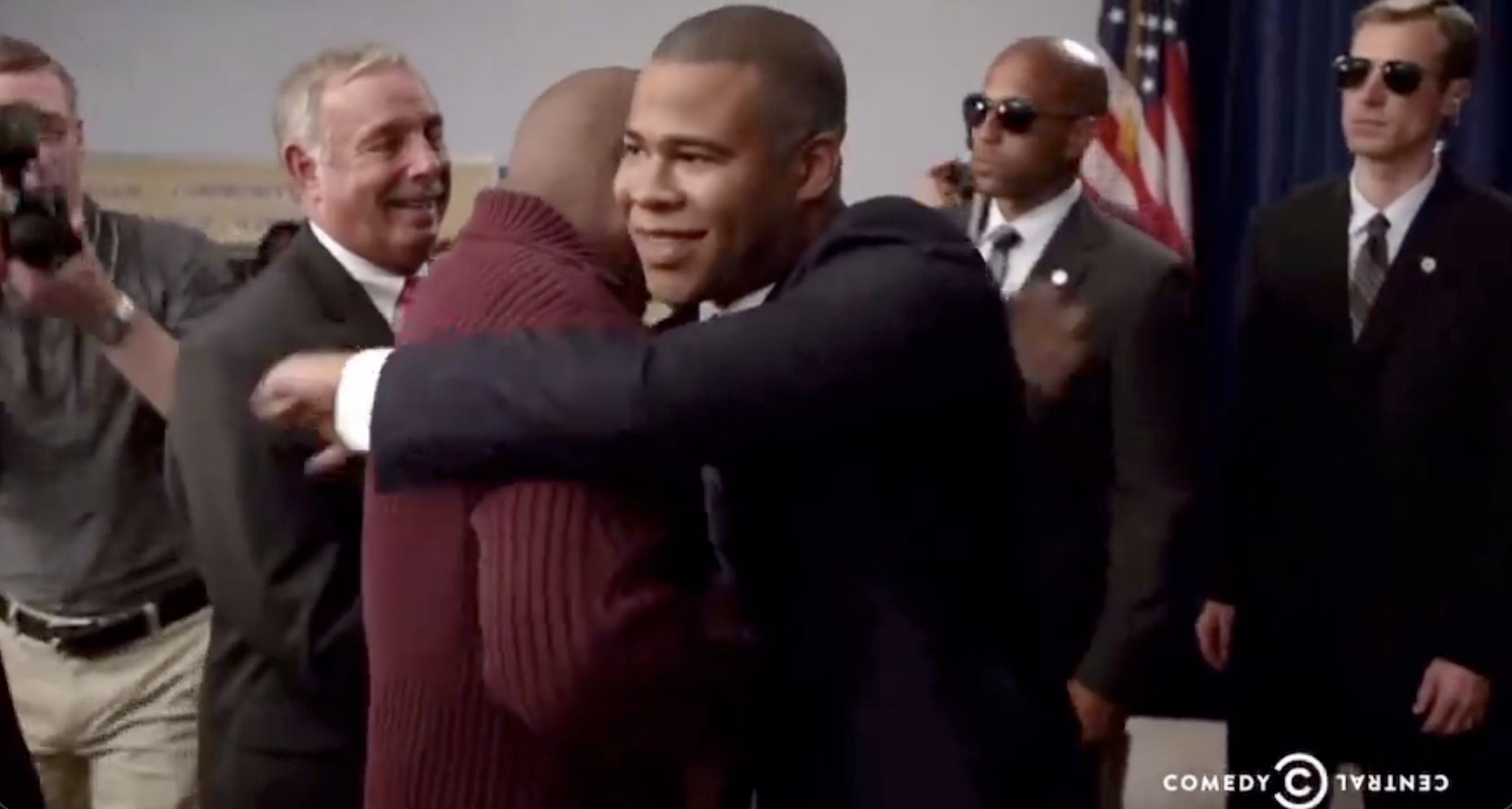 The video of Obama hugging the players reminded some fans of a 2014 Key & Peele Skit