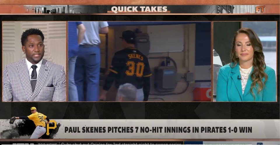 Harry Douglas (left) has slammed the Pirates for potentially denying Paul Skenes a no-hitter