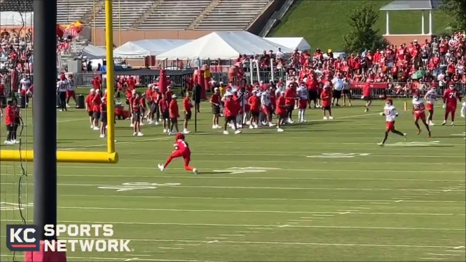 After sending the defense from side to side, Toney tosses a pass to a wide-open Xavier Worthy