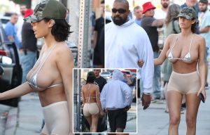 Kanye's wife Bianca Censori almost spills out of top in ANOTHER risque outfit