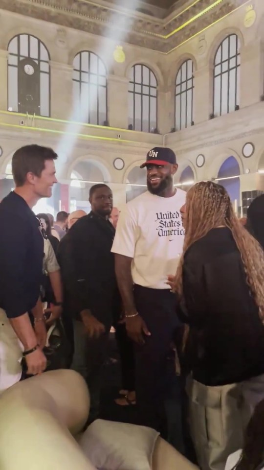 Brady appeared at a party honoring Team USA's basketball history