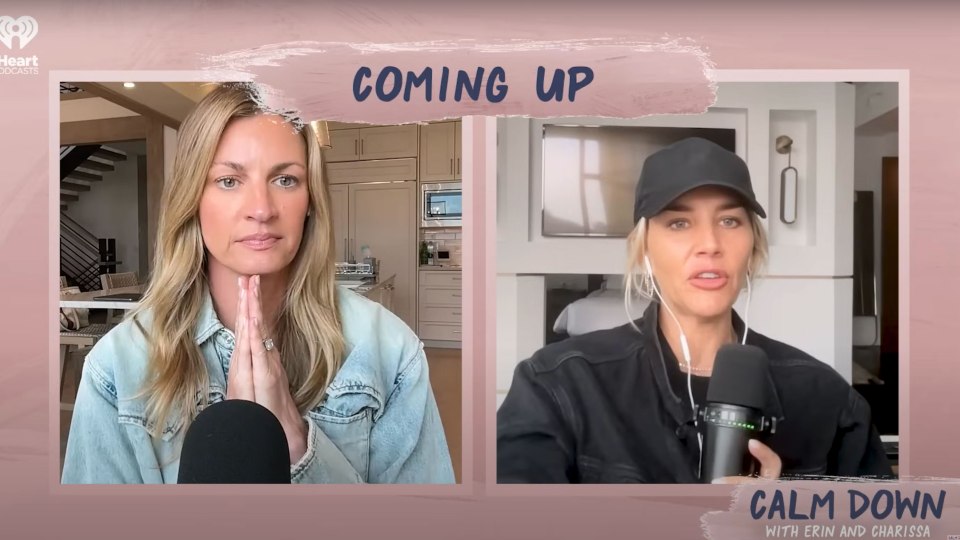 Andrews (left) defended Allen on her podcast Calm Down alongside Charissa Thompson