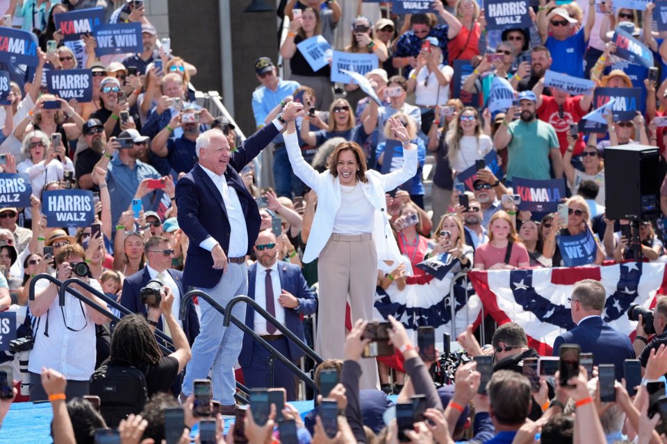 Harris and her VP candidate, Tim Walz, have also come on fire for reusing the same quotes at their campaign rallies