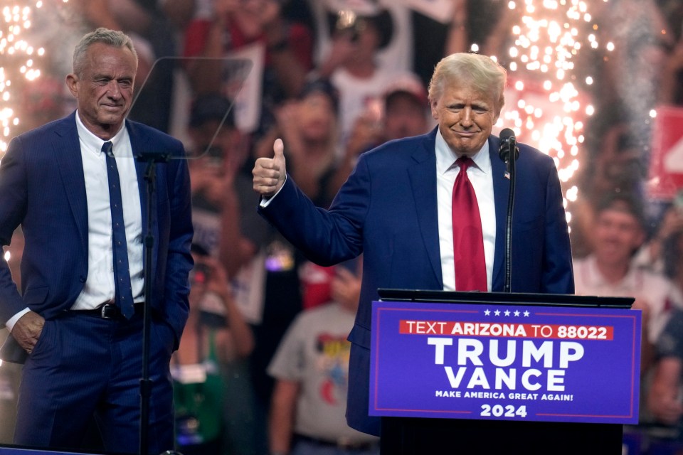 Just hours after suspending his campaign and endorsing Trump, Kennedy Jr. spoke on behalf of Trump in Arizona